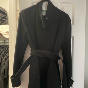 Black Wrap Pea Coat S